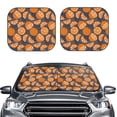 thumbnail image 1 of Uemuo Various Oranges Printed 2 PCS Car Windshield Sun Shade, Auto Sun Heat and UV Rays Blocker, Foldable Automotive Front Window Sunshade Protector, 1 of 7