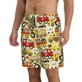 thumbnail image 1 of Uemuo Vehicles Pattern Men's Swim Trunks Hawaiian Beach Bathing Suit Swimsuits Beach Quick-Dry Shorts with Pockets-X-Large, 1 of 9