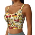 thumbnail image 1 of Uemuo Vehicles Pattern Women's Sports Bra - High Impact Support, Breathable, and Comfortable Athletic Bra for Running, Yoga, and Workouts, 1 of 9