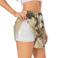 thumbnail image 1 of Uemuo Vintage Bird Pattern Women's Athletic Shorts High Waisted Running Shorts with Liner Pockets Gym Elastic Workout Shorts-Small, 1 of 9