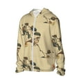 thumbnail image 1 of Uemuo Vintage Bird Pattern Women's Full Zip UPF 50+ Sun Protection Hoodie Jacket Long Sleeve Sun Shirt Hiking Outdoor Performance with Pockets-Small, 1 of 9