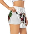 thumbnail image 1 of Uemuo Vintage Buffalo Plaid Christmas Camper Pattern Women's Athletic Shorts High Waisted Running Shorts with Liner Pockets Gym Elastic Workout Shorts-Large, 1 of 9