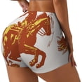 thumbnail image 1 of Uemuo Vintage Cowboy On A Bronco Horse Pattern Women Workout Impact Shorts Scrunch Butt Lifting Gym Shorts Seamless Booty Biker Shorts-Medium, 1 of 8