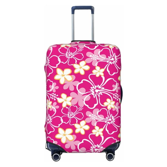 Uemuo Vintage Flowers Printed Washable Luggage Cover - Fashion Suitcase Protector Fits 18-32 Inch Luggage -Medium
