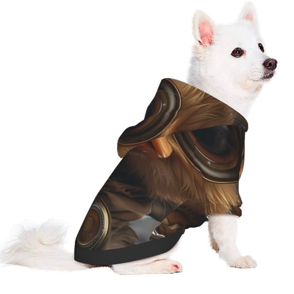 Uemuo Vintage Gentleman Duck for Winter Dog Hoodie Sweatshirts with Pockets Warm Dog Clothes for Small Dogs Chihuahua-Medium