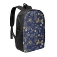 thumbnail image 1 of Uemuo Vintage Golden Butterfly Printed Durable 17-inch Student Backpack - Lightweight, Waterproof, Adjustable Straps, Ideal for School, Work, Travel, 1 of 5