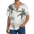 thumbnail image 1 of Uemuo Vintage Palm Trees Pattern Cotton Linen Short Sleeve Shirts,Casual Lightweight Button Down Shirts,Vacation Beach Summer Tops-3X-Large, 1 of 7