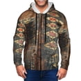 thumbnail image 1 of Uemuo Vintage Poker Chips for Men's Fashion Full-zip Hoodies & Sweatshirts with Kangaroo Pocket, Zip-up Hooded Sweatshirt, Moisture Wicking & Breathable-Large, 1 of 5