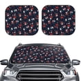 thumbnail image 1 of Uemuo Vintage Rose Printed 2 PCS Car Windshield Sun Shade, Auto Sun Heat and UV Rays Blocker, Foldable Automotive Front Window Sunshade Protector, 1 of 7