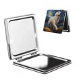 thumbnail image 1 of Uemuo Vintage Starry Sky Labrador Print Compact Portable Pocket Makeup Mirror - Leather Cover, Elegant Travel Cosmetic Mirror for Purse, Pocket, and Handbag-Square, 1 of 9