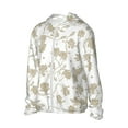 thumbnail image 1 of Uemuo Vintage Stylized White Color Pattern Women's Full Zip UPF 50+ Sun Protection Hoodie Jacket Long Sleeve Sun Shirt Hiking Outdoor Performance with Pockets-Medium, 1 of 9