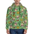 thumbnail image 1 of Uemuo Vintage Sugar Skull Pattern Men's Hoodie - Casual Pullover Hoodie with Kangaroo Pocket, Stylish Hooded Sweatshirt for Everyday Wear-Medium, 1 of 7