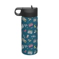 thumbnail image 1 of Uemuo Vintage Tape Players And Skates Print 18oz Sports Insulated Kettle, Water Bottle, Outdoor Sports Bottle, Insulated Hydration Bottle with Handle & Flip Straw, 1 of 8