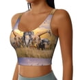 thumbnail image 1 of Uemuo Vintage Wildlife Protection Pattern Women's Sports Bra - High Impact Support, Breathable, and Comfortable Athletic Bra for Running, Yoga, and Workouts, 1 of 9