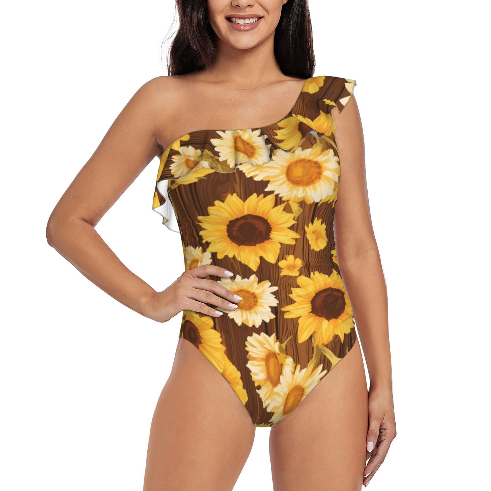 Vintage Sunflower swim wrap stretchy • One size