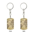 thumbnail image 1 of Uemuo Vintage World Map Pattern Rectangular Metal Keychain - Durable, Stylish, and Personalized Key Ring for Men and Women,Engraved Keychain,Gift Slim Sturdy Keychain, 1 of 7