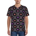 thumbnail image 1 of Uemuo Vinyl Records Musical Notes Print Mens Polo Shirts Baseball T-shirt Performance Short Sleeve Golf Shirt Moisture Wicking Athletic Casual Collared T-Shirt-4X-Large, 1 of 7