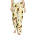 thumbnail image 1 of Uemuo Watercolor Bee Honey Honeycomb Bee Pattern Women's Wide Leg Palazzo Lounge Pants with Pockets Light Weight Loose Comfy Casual Pajama Pants-Small, 1 of 9