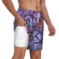 thumbnail image 1 of Uemuo Watercolor Butterflies Pattern Mens Swim Trunks Quick Dry Board Shorts with Mesh Lining, Stretch Beach Shorts Quick Dry No-Chafing Board Shorts-3X-Large, 1 of 9