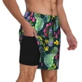 thumbnail image 1 of Uemuo Watercolor Cactuses Pattern Mens Swim Trunks Quick Dry Board Shorts with Mesh Lining, Stretch Beach Shorts Quick Dry No-Chafing Board Shorts-Small, 1 of 9