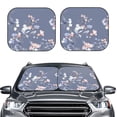 thumbnail image 1 of Uemuo Watercolor Flowers Butterfly Printed 2 PCS Car Windshield Sun Shade, Auto Sun Heat and UV Rays Blocker, Foldable Automotive Front Window Sunshade Protector, 1 of 7