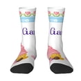 thumbnail image 1 of Uemuo Watercolor Gnome Garden Pattern Women's Crew Socks, Soft Durable Breathable Moisture-Wicking with Odor Control Cotton socks, 1 of 9