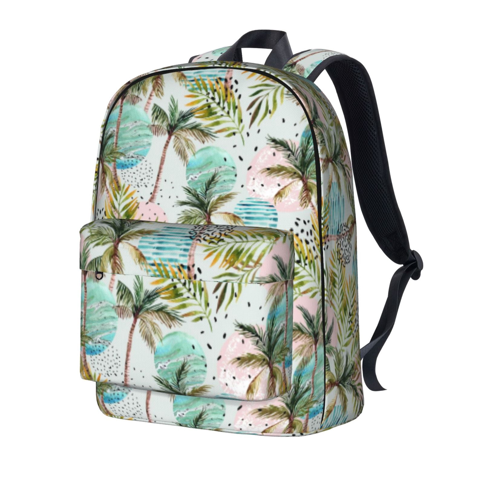 Uemuo Watercolor Palm Tree Pattern Backpack for Work and Travel ...