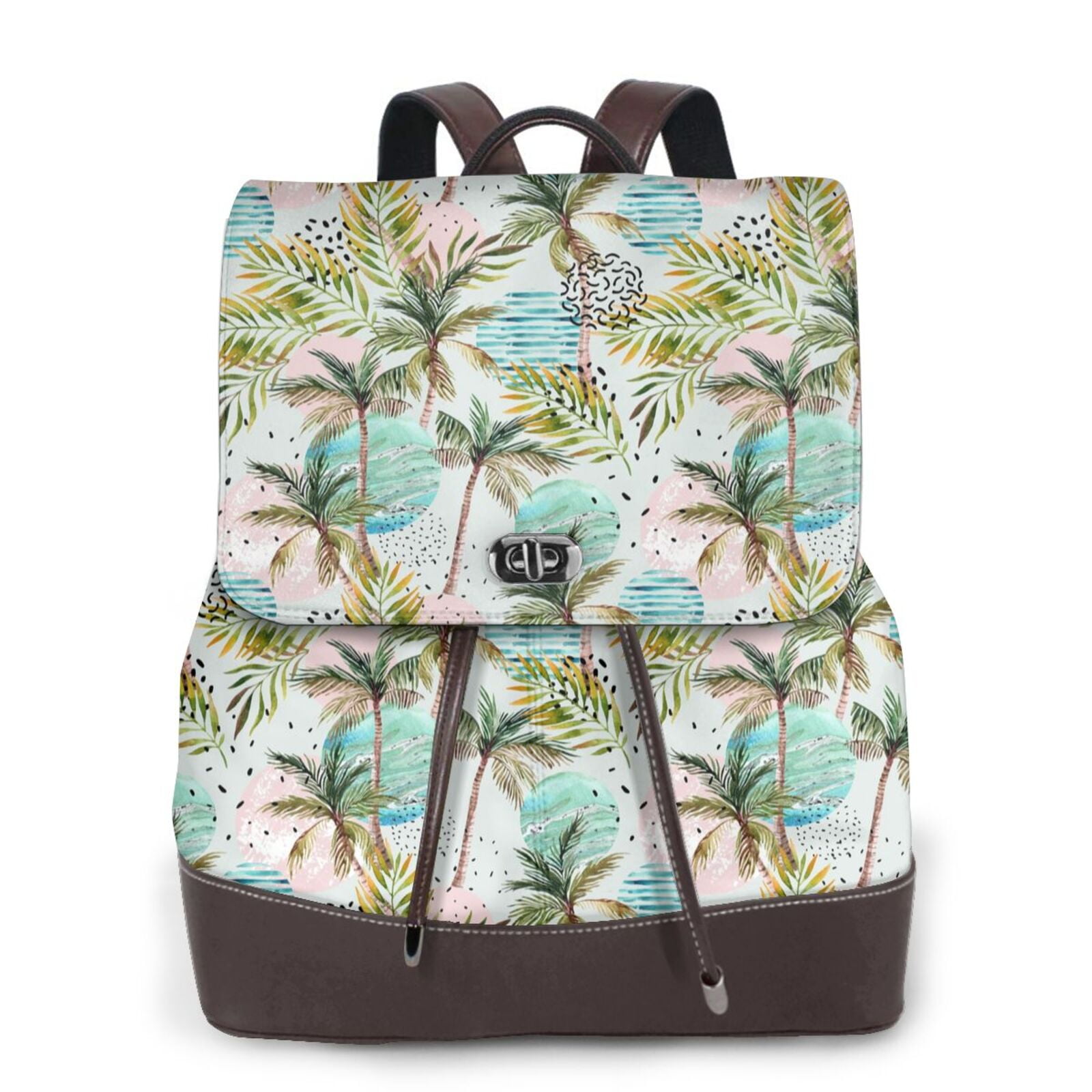 Uemuo Watercolor Palm Tree for Backpack Purse for Women Large Capacity ...
