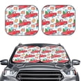 thumbnail image 1 of Uemuo Watercolor Red Truck And Fir Tree Printed 2 PCS Car Windshield Sun Shade, Auto Sun Heat and UV Rays Blocker, Foldable Automotive Front Window Sunshade Protector, 1 of 7