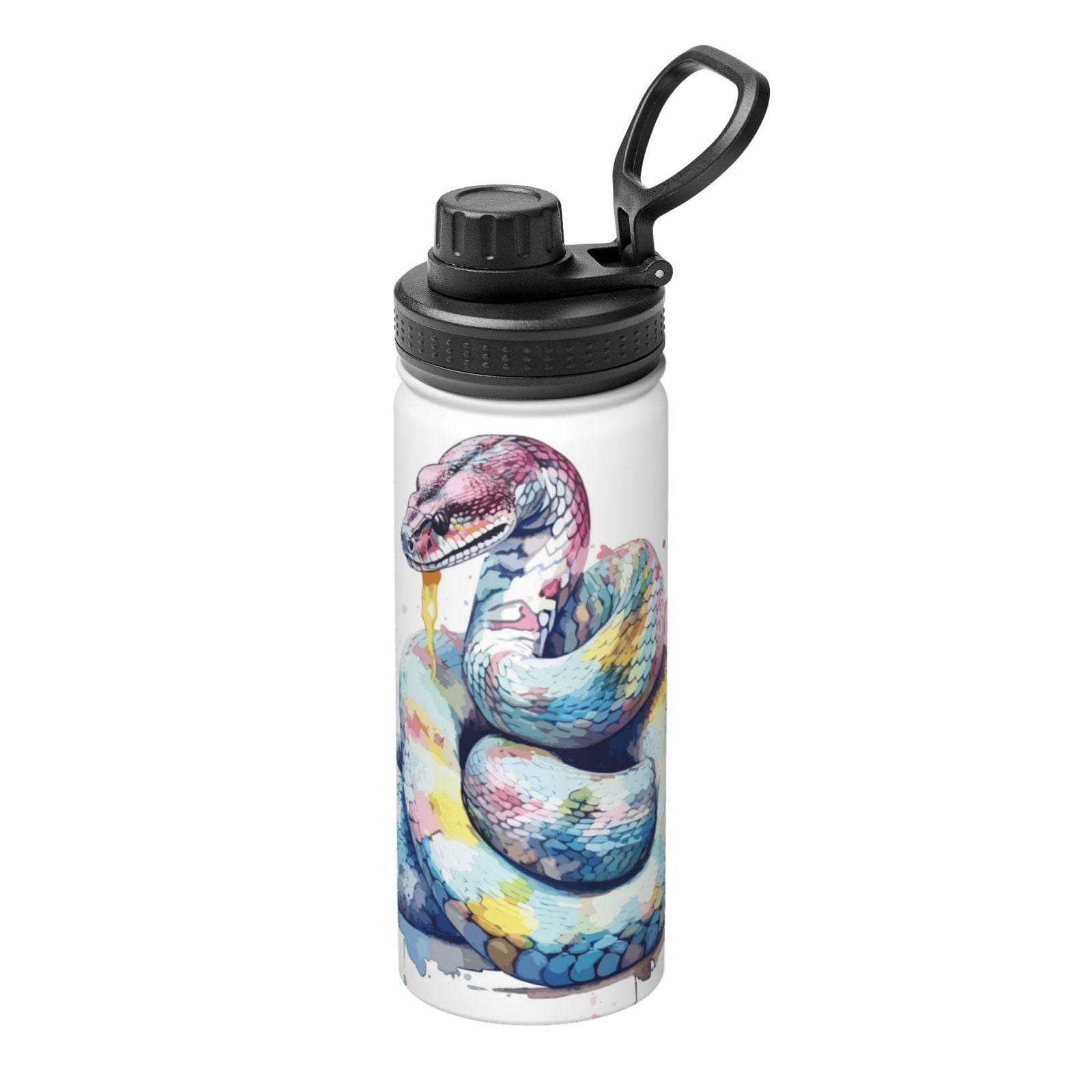Photo inspiration: Snake Water Bottle Attachment Reference: Uemuo Watercolor Snake 18Oz Insulated Kettle Sports Water Bottle