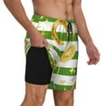 thumbnail image 1 of Uemuo Watercolor St Patrick Day Pattern Mens Swim Trunks Quick Dry Board Shorts with Mesh Lining, Stretch Beach Shorts Quick Dry No-Chafing Board Shorts-, 1 of 9