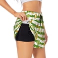 thumbnail image 1 of Uemuo Watercolor St Patrick Day Pattern Women's Athletic Shorts High Waisted Running Shorts with Liner Pockets Gym Elastic Workout Shorts-X-Large, 1 of 9