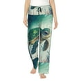 thumbnail image 1 of Uemuo Watercolor Turtle1 Pattern Women's Wide Leg Palazzo Lounge Pants with Pockets Light Weight Loose Comfy Casual Pajama Pants-X-Large, 1 of 9
