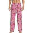 thumbnail image 1 of Uemuo Watermelon Pattern Men's Wide Leg Palazzo Lounge Pants with Pockets Light Weight Loose Comfy Casual Pajama Pants-Medium, 1 of 9