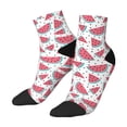 thumbnail image 1 of Uemuo Watermelon Printed Crew Socks, Moisture-Wicking Socks, Athletic Socks for Men Breathable Cushion Socks Casual Sport Socks for Running Traveling, 1 of 6
