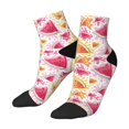thumbnail image 1 of Uemuo Watermelon Printed Crew Socks, Moisture-Wicking Socks, Athletic Socks for Men Breathable Cushion Socks Casual Sport Socks for Running Traveling, 1 of 6