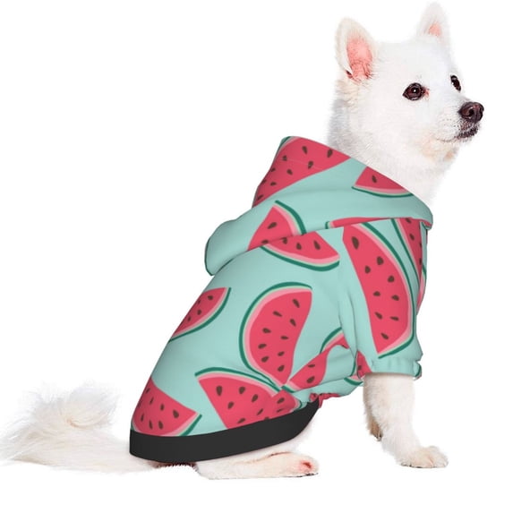 Uemuo Watermelon for Winter Dog Hoodie Sweatshirts with Pockets Warm Dog Clothes for Small Dogs Chihuahua-Medium