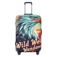 thumbnail image 1 of Uemuo Western Style Bald Eagle Printed Washable Luggage Cover - Fashion Suitcase Protector Fits 18-32 Inch Luggage -Large, 1 of 9