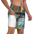 thumbnail image 1 of Uemuo Whimsical Treehouse Painting Pattern Mens Swim Trunks Quick Dry Board Shorts with Mesh Lining, Stretch Beach Shorts Quick Dry No-Chafing Board Shorts-3X-Large, 1 of 9