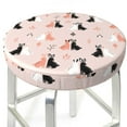 thumbnail image 1 of Uemuo White And Black Rabbit Pattern Round Bar Stool Seat Covers Washable Stool Cushion Slipcover Elastic Bar Chair Covers-12 inch, 1 of 7
