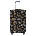 thumbnail image 1 of Uemuo White And Yellow Snowflakes Printed Washable Luggage Cover - Fashion Suitcase Protector Fits 18-32 Inch Luggage -X-Large, 1 of 9