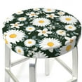 thumbnail image 1 of Uemuo White Daisies and Bee Pattern Round Bar Stool Seat Covers Washable Stool Cushion Slipcover Elastic Bar Chair Covers-13 inch, 1 of 7