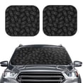 thumbnail image 1 of Uemuo White Pineapples Printed 2 PCS Car Windshield Sun Shade, Auto Sun Heat and UV Rays Blocker, Foldable Automotive Front Window Sunshade Protector, 1 of 7