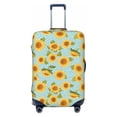 thumbnail image 1 of Uemuo White Polka Dot Sunflower A Printed Washable Luggage Cover - Fashion Suitcase Protector Fits 18-32 Inch Luggage -Medium, 1 of 9