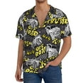 thumbnail image 1 of Uemuo White Retro Off-Road Vehicle Pattern Cotton Linen Short Sleeve Shirts,Casual Lightweight Button Down Shirts,Vacation Beach Summer Tops-Large, 1 of 7