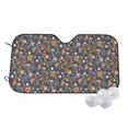 thumbnail image 1 of Uemuo Wildflowers Pattern Accordion Car Windshield Sun Shade, Foldable Reflective Sun Visor for Car, Reflector Windshield Sunshade-, 1 of 7