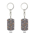 thumbnail image 1 of Uemuo Wildflowers Pattern Rectangular Metal Keychain - Durable, Stylish, and Personalized Key Ring for Men and Women,Engraved Keychain,Gift Slim Sturdy Keychain, 1 of 7