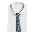 thumbnail image 1 of Uemuo Winter Animal Friends Pattern Men's Necktie Classic Silk Tie Woven Jacquard Neck Ties Business Necktie Gift for Men, 1 of 1