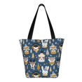 thumbnail image 1 of Uemuo Winter Animal Friends Print Tote Bags for Women,Large Capacity Corduroy Bag,Reusable Grocery Shoulder Bag,Beach Tote with Zipper Closure, Daily Essentials, 1 of 7