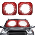 thumbnail image 1 of Uemuo Winter Christmas Snowflake Printed 2 PCS Car Windshield Sun Shade, Auto Sun Heat and UV Rays Blocker, Foldable Automotive Front Window Sunshade Protector, 1 of 7